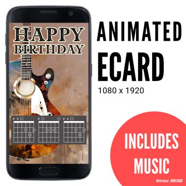 DAD guitar chord eCard for blues and rock fans, make your dad happy with this nicely designed ecard